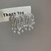 Brincos Personalizados de Alto Padrão Fogos de Artifício de Pérola para Mulheres, Exagerados, Únicos, Exquisitos, Elegantes, Modernos, Versáteis para o Trabalho e Uso Diário