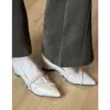 Zapatos de mujer Chuyuji estilo francés de punta plateada, elegantes, con plataforma interior para aumentar altura, Mary Jane de corte bajo, tacón alto versátil
