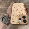 Adecuado para funda de teléfono móvil Vivos50Promini, Nuevo cordón de felpa Vivos50 de gama alta, Diseño de cereza roja de pantalla completa