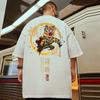 Camiseta Hip-Hop Urso Solta Manga Curta 2026 Tendência Europeia e Americana Tamanho Grande Masculino Estilo Hong Kong Tamanho Grande Gola Redonda Manga Meia