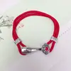 Novo Bracelete de Corda Vermelha Auspiciosa Estilo Chinês para Homens e Mulheres, Bracelete de Casal Retrô, Joia de Bracelete Tecida à Mão