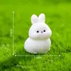 Conejo creativo que brilla en la oscuridad, decoración DIY de paisaje en miniatura, pequeñas manualidades de resina para escritorios e interiores de automóviles