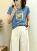 Camiseta de algodón acanalado de trece filas, fuente física, para mujer, directo de fábrica, top de manga corta ajustado, suministro exclusivo segunda tanda de verano