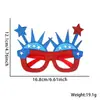 Decorações para o Dia da Independência Americana, Óculos, Fantasias para Festa Nacional, Adereços para Fotos, Armações de Óculos com Estrelas e Bandeira Vermelha, Branca e Azul