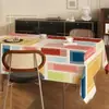 Mantel con Estampado Retro Cubierta Rectangular para Mesa de Café Mantel de Atmósfera Pequeña y Fresca Nuevo Mantel de Lino