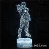 Lámpara de Mesa 3D Serie Iron Man de Marvel Lámpara LED Regalo Creativo Estéreo Visual Luz Nocturna Colorida Protección Ocular