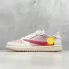 Zapatos Putian originales AJ1 gancho invertido blanco marrón moca negro guerrero Jordan 1 caña baja transfronterizos para hombre y mujer comercio exterior deportivos de baloncesto
