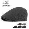 Novos Chapéus Forrados com Lã para Outono e Inverno, Boinas Masculinas, Chapéus da Moda Britânica, Bonés com Aba Retrô, Chapéus de Lã Femininos