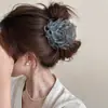 Presilha de Cabelo de Renda com Flor Estilo Coreano Ultra-Fada Modelo Novo 2026 com Toque de Luxo, Pinça Jacaré Suave e Versátil para Mulheres