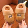 Conjunto a juego para padres e hijos de pantuflas de algodón para niños, pantuflas de algodón para niños y niñas, pantuflas peludas cálidas de felpa gruesa para interiores, disponibles para venta al por mayor