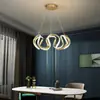 Lámpara de araña para restaurante escandinavo, lámpara LED moderna minimalista para escaleras del hogar, lámparas creativas y elegantes para sala de estar y dormitorio
