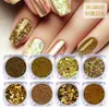 Kit de Lantejoulas Glitter para Unhas Transfronteiriço Joias para Unhas Glitter Colorido Gradiente Laser Pó Glitter Atacado