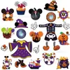 Ímãs Populares Transfronteiriços para Porta de Garagem de Halloween, Adesivos Magnéticos de Morcego para Carro, Ímãs de Geladeira, Decorações de Halloween