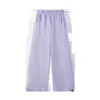 Calça Casual de Verão Lu Estilo Similar com Cintura Floral Caimento Solto Perna Reta Versátil Perna Larga Fina Respirável Emagrecedor Calça Longa