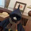 ¡Los Pitufos! 2026 Invierno Niña Gorro Puntiagudo de Longitud Media Algodón Espeso con Lunares Abrigo de Moda