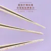Pegatinas de Diseño de Paisaje, Pinzas Ultra-afiladas, Pinzas para Extensiones de Pestañas Tratadas con Calor, Pinzas Doradas de Pluma de Papelería Creativa, Pinzas de Delfín, Pinzas para Perlas