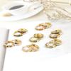 Atacado de fábrica brincos de círculo banhados a ouro de cobre 18K Vento frio INS levemente incrustados com zircônio colorido design redondo fivela de orelha tendência