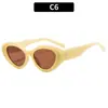 Óculos de Sol Gatinho de Nicho Moda Fotografia de Rua Estilo Europeu e Americano Celebridade da Internet Óculos de Cor Gelatina Estilo ins Óculos de Sol da Moda para Mulheres
