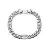 Pulsera de Plata de Ley S925 con Cierre Cubano Grueso para Hombres y Mujeres, Estilo Hip-Hop de Pareja, Diseño Sencillo de Nicho, Estilo Minimalista Unisex