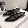 Mules sencillos lisos sin cordones, nueva tendencia 2026 para mujer para exteriores, sandalias doradas de tacón fino con punta cuadrada