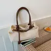 2026 Nuevo Estilo Bolso Tejido Hueco Estilo Ins Verano Casual Bolso de Playa Bolso Tote de Gran Capacidad Bolso de Hombro