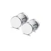Amazon Transfronterizo Juego de 14 Pares de Pendientes de Acero Inoxidable con Circonita Pendientes Redondos de Nicho para Hombre Pendientes de Barra Plateada
