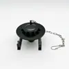 Cubierta negra de 2 pulgadas, válvula de descarga universal para tanque de inodoro, accesorios, válvula de parada de agua, placa de retención de agua, tapón de cuero PVC para inodoro