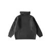 Suéter Feminino Wulibu Yiyi Simples com Textura Canelada, Novo Estilo de Inverno, Versão Coreana, Tricô Quente de Gola Alta, Moderno