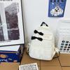 Mochila Escolar Estilo Japonés Ins Chica Linda Lazo Estudiante de Secundaria Estudiante de Preparatoria Aspecto Atractivo Mochila Blanca Leche