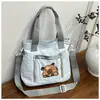 Bolsa Grande para Mujer, Casual y Fresca Bolsa de Mano Cruzada con Dibujo de Panda, Gran Capacidad, Bolsa de Tote Ultraligera para Salir
