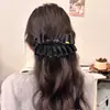 Falda de Terciopelo con Pinza de Plátano para la Parte Posterior de la Cabeza, Pasador para Mujer, Accesorio para el Cabello, Pinza para Cola de Caballo, Pinza Vertical para las Raíces del Cabello