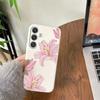 Funda de Teléfono con Estampado de Lirio Rosa Suave para Samsung Galaxy S25+, Amigable con la Piel, Cubierta Protectora Mate Resistente a las Huellas Dactilares