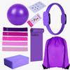 Ladrillo de Yoga Numbwin Juego de Diez Piezas para Fitness Yoga Pilates Pelota de Yoga para Casa Banda Elástica Mochila