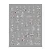 Adesivos de nail art 5D Redanco5D, com um design de sucesso, com padrões de árvore de Natal e floco de neve em folha de ouro, adequados para telefones e unhas. He2009