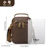 Bolso de Hombro para Hombre de Piel de Vaca de Primera Capa de Amazon, Bolso de Alta Gama para Hombre, Bolso Cruzado de Mano de Cuero Genuino de Gran Capacidad de Moda