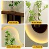 Pintura Decorativa de Entrada Estilo Crema Modelo Nuevo 2026 Pintura para Colgar en Pasillo de Entrada Arte de Pared con Planta Verde Hidropónica de Arenisca 3D