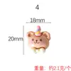 Yqt Lindo Conejo Oso Mini Juguete de Comida Pasador Tocado Pegamento de Crema Resina Accesorios para Joyería DIY Accesorios Hechos a Mano
