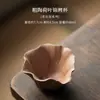 Conjunto de Xícara de Chá e Pires em Formato de Pétala de Cerâmica Rústica para Uso Doméstico, Feito de Argila de Pedra Antiga, Xícara Individual de Mestre, Xícara de Chá Pessoal