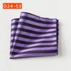 Bolsillo de la Camisa del Traje Bufanda Banquete de Bodas Negocios Poliéster Seda Bufanda Cuadrada Pequeña Pañuelo de Bolsillo Fábrica de Shengzhou Pañuelo Rayado para Hombres