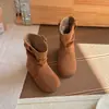 Outono/Inverno 2026 Novas Botas Koreanas Estilo Meilade Coloridas Plissadas Empilhadas Retro Versáteis para Meninas Botas Martin de Dois Algodões
