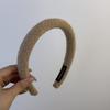 Faixa de Cabelo Maillard de Pelúcia Cápsula Outono Inverno 2023 Novo Estilo Francês Faixa de Cabelo Alta de Esponja Crânio Acessórios de Cabelo