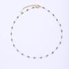 Cadena de cuentas con clip de cuentas de piedra natural de cristal transfronteriza de Europa y Estados Unidos, cadena hecha a mano, collar de bolas de acero de titanio, cadena de clavícula, cadena multicapa, venta al por mayor
