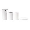Novo Conjunto de Lavagem para Banheiro de Cor Sólida Conjunto de Lavagem para Boca com Estampa para Banheiro Conjunto de Quatro Peças Duplo Conjunto de Quatro Peças para Lavagem Doméstica
