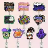 Diseño divertido con temática de Halloween: porta-tarjeta retráctil giratorio de acrílico con forma de fantasma