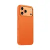 Adecuado para funda de teléfono Apple 17 Pro Max, succión magnética, protección completa para iPhone 16, anticaídas, naranja, unisex, 15 funda simple de cuero genuino