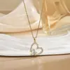 Comércio Exterior Transfronteiriço Nova Estrela Rosa Diamante Amor Colar Joias Femininas Personalidade Fashionável Corrente de Clavícula de Alto Padrão Não Desbota