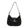 Bolsa Feminina Transfronteiriça Bolsa de Tecido Feminina 2024 Outono e Inverno Nova Moda Versátil Simples de Ombro ou Axila Bolsa Feminina Meia-lua