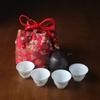 Erya Fabricante Al por Mayor Bolsa de Almacenamiento Bolsa de Viaje Bolsa de Tela Juego de Té Tetera Taza de Té Bolsa de Tela Tapete de Té Ceremonia del Té Portátil