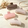 Pinza para el cabello de estilo coreano color rosa melocotón y café con leche, con un toque de alta gama, pinza de tiburón limpia y simple, pasador elegante, accesorios para el cabello al por mayor
