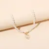 Joyería ins Celebridad de Internet Gargantilla con letra inglesa Collar de perlas Collar de accesorios de nuevo producto transfronterizo